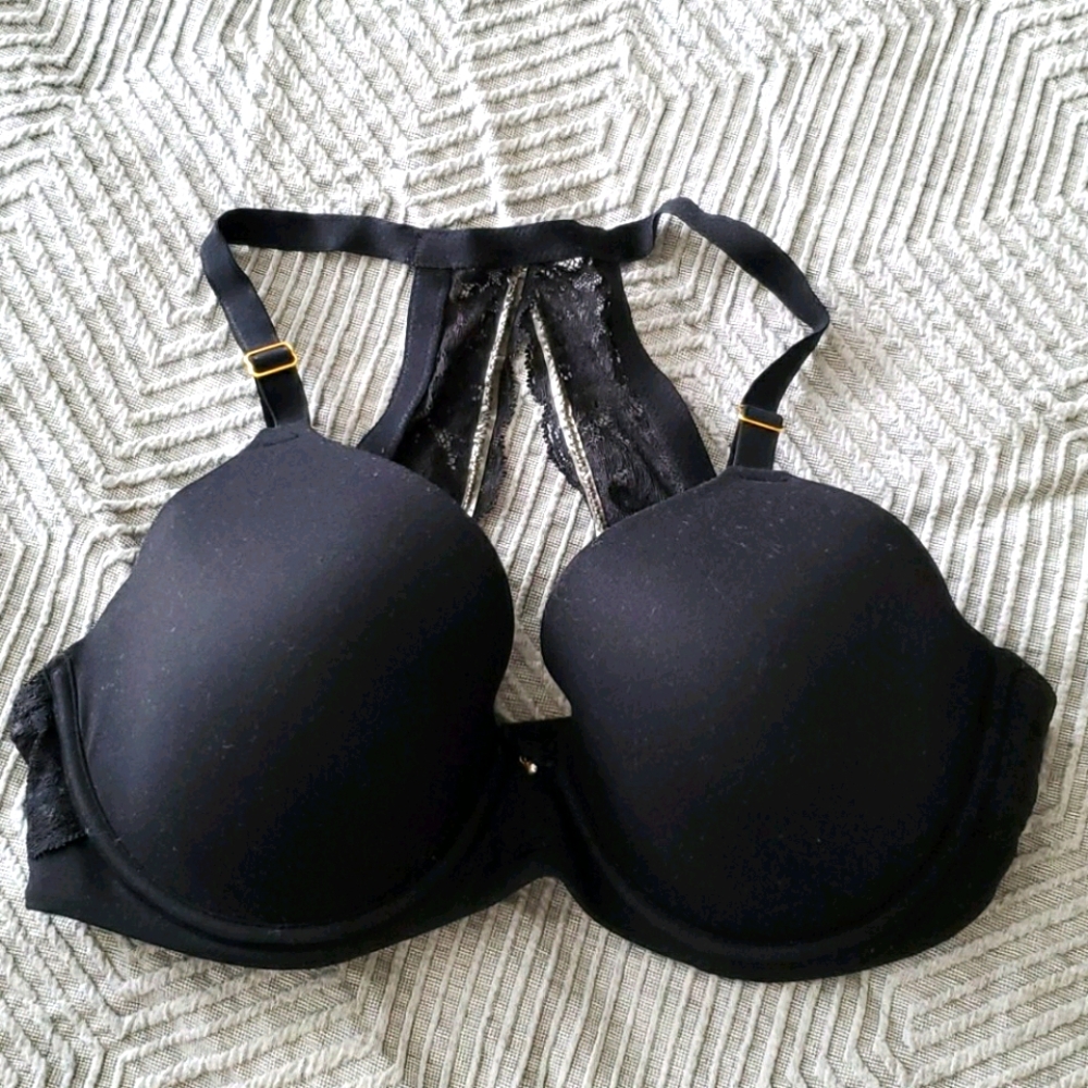 Soma Embraceable Full Coverage Lace Bra Black 34DD